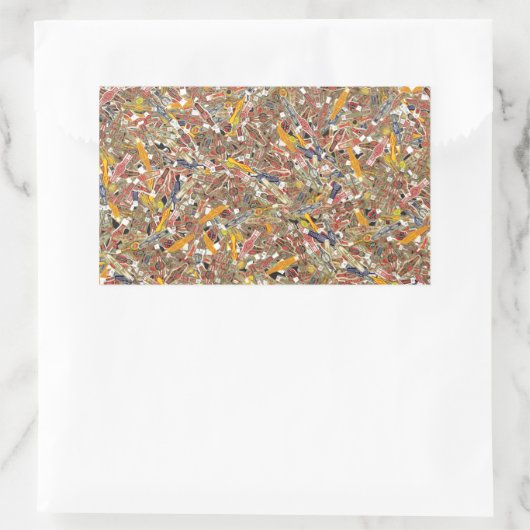 Sigar Ring Wrappers Rechthoekige Sticker (Tas)