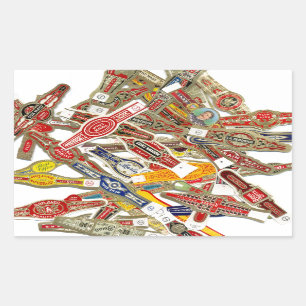 Sigar Ring Wrappers Rechthoekige Sticker