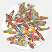 Sigar Ring Wrappers Ronde Sticker (Voorkant)