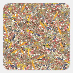 Sigar Ring Wrappers Vierkante Sticker