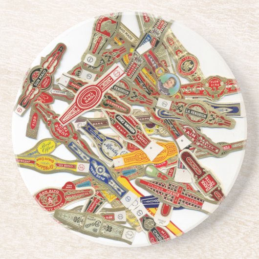 Sigar Ring Wrappers Zandsteen Onderzetter (Voorkant)