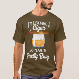 Sigar-roken Thirt-roken Whiskey Drink T-shirt