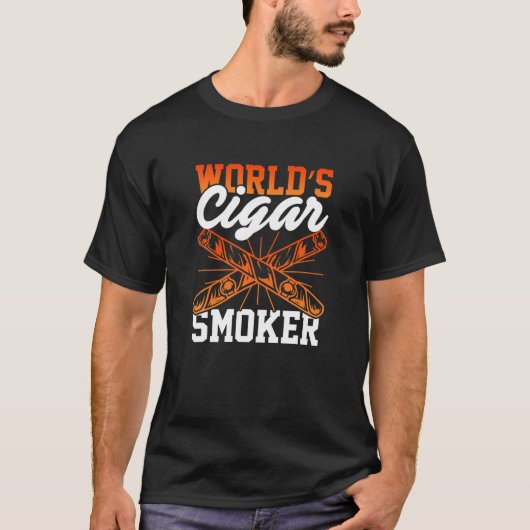 Sigar Smoker Cigarette Roken Roken Roken Cigar T-shirt (Voorkant)