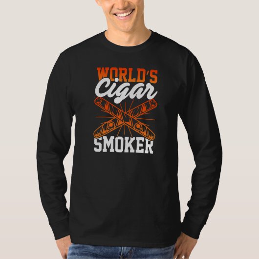 Sigar Smoker Cigarette Roken Roken Roken Cigar T-shirt (Voorkant)
