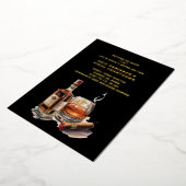 Sigaren Bruidegom Bachelorfeest Folie Uitnodiging (Gedraaid)
