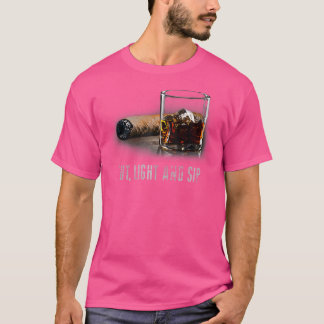 Sigaren en bourbon geweldig voor sigarenlounge lie t-shirt