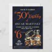 Sigaren en Bourbon verjaardagsfeestje Kaart (Voorkant)