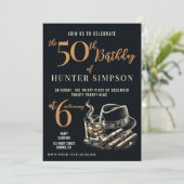 Sigaren en Bourbon verjaardagsfeestje Kaart (Staand voorkant)