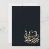 Sigaren en Bourbon verjaardagsfeestje Kaart (Achterkant)