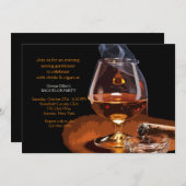 Sigaren- en brandyuitnodiging kaart (Voorkant / Achterkant)