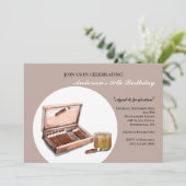 Sigaren en cognac kaart (Staand voorkant)