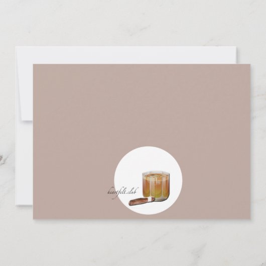 Sigaren en cognac kaart (Achterkant)