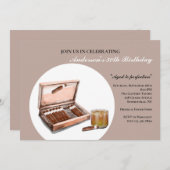 Sigaren en cognac kaart (Voorkant / Achterkant)