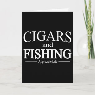 Sigaren en vissen T-shirt voor sigarenrokers Kaart