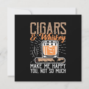 Sigaren en Whiskey maken me gelukkig Kaart