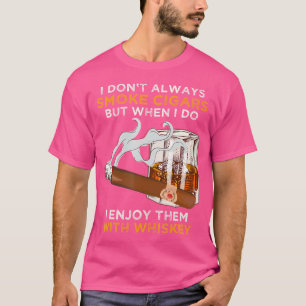 Sigaren- en whiskey-spreuk humidor voor sigarenlie t-shirt