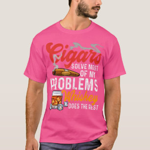 Sigaren en whisky Grappige gezegden Sigaar roken l T-shirt