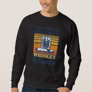 Sigaren en whisky, rookvloeistof Drink whisky Trui