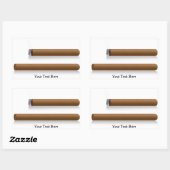 Sigaren (gepersonaliseerd) rechthoekige sticker (Vel)