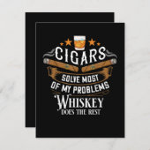 Sigaren lossen de meeste van mijn problemen op. bedankkaart (Voorkant / Achterkant)