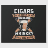 Sigaren lossen de meeste van mijn problemen op. cadeaupapier (Vlak)