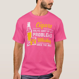 Sigaren lossen de meeste van mijn problemen op, wh t-shirt