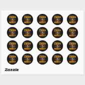 Sigaren met Chance Whiskey Drinker Ronde Sticker (Vel)