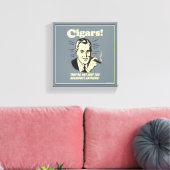 Sigaren: Niet alleen ontbijten meer Canvas Afdruk (Insitu (Woonkamer))