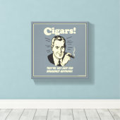 Sigaren: Niet alleen ontbijten meer Canvas Afdruk (Insitu (Houten vloer))