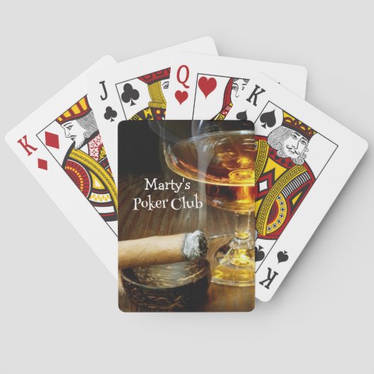 Sigaren Poker Cocktails Spelletjes Pokerkaarten (Achterkant)