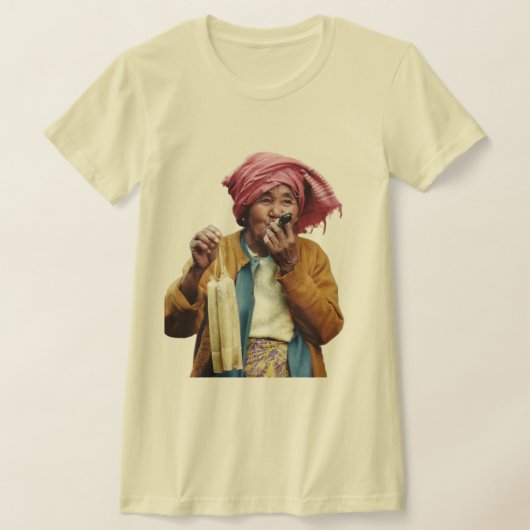 Sigaren Rokende Oma T-Shirt (Laagn)