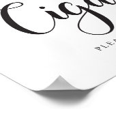 Sigaren teken. Free Complimentary Cigars Wedding Poster (Hoek)