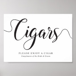 Sigaren teken. Free Complimentary Cigars Wedding Poster