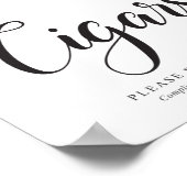 Sigaren teken. Free Complimentary Cigars Wedding Poster (Hoek)