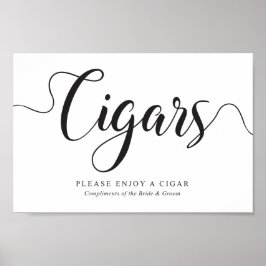 Sigaren teken. Free Complimentary Cigars Wedding Poster
