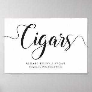 Sigaren teken. Free Complimentary Cigars Wedding Poster