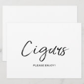 "Sigaren" Trouw Teken | Stijlvolle Handlettering Kaart (Voorkant / Achterkant)