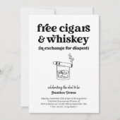 Sigaren Whiskey Luier Feestje Grappige Mannen Vade Kaart (Voorkant)