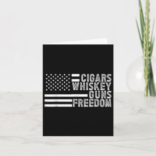 Sigaren Whiskey Pistolen & amp; Freedom is een pat Kaart
