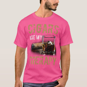 Sigaren zijn mijn therapie sigaren voor mannen t-shirt