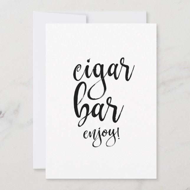 Sigarenbar Betaalbare Calligrafie Trouw Teken (Voorkant)