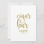Sigarenbar Goud Glitter Betaalbaar Trouw Teken Kaart (Voorkant)
