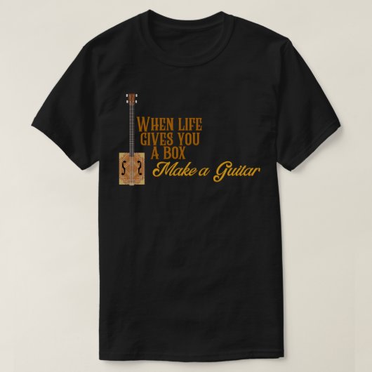 Sigarendoos gitaren t-shirt (Design voorkant)