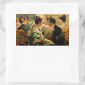  sigarendoos kunst rechthoekige sticker (Tas)