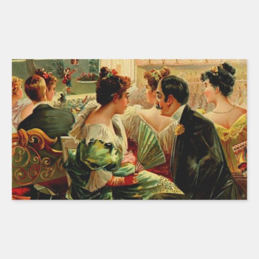  sigarendoos kunst rechthoekige sticker (Voorkant)