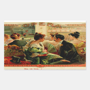 sigarendoos kunst rechthoekige sticker