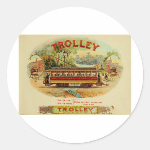 sigarendoosetiket TROLLY Ronde Sticker