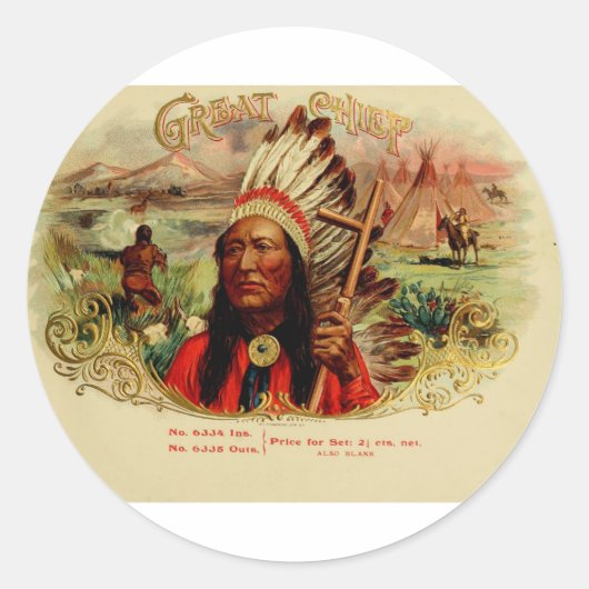  sigarendoosje Label GREAT CHIEF (L14) (Voorkant)