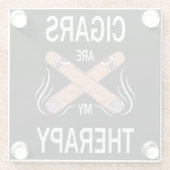 sigarentherapie glazen onderzetter (Achterkant)