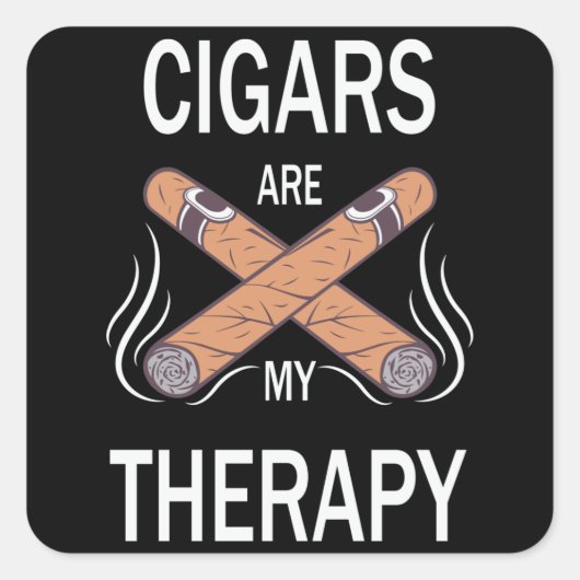 sigarentherapie vierkante sticker (Voorkant)